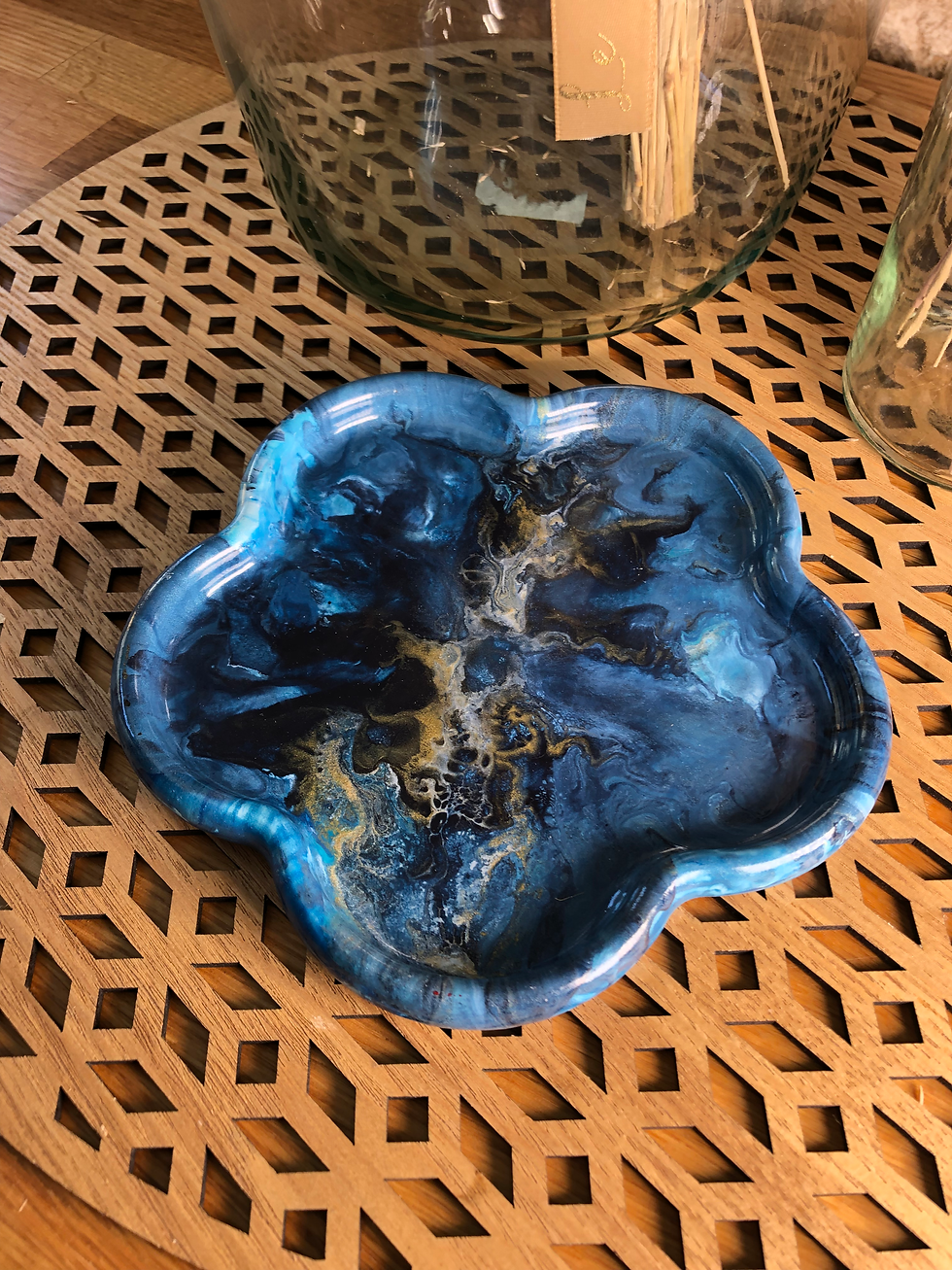 Miniature : Vide poche fleur bleu