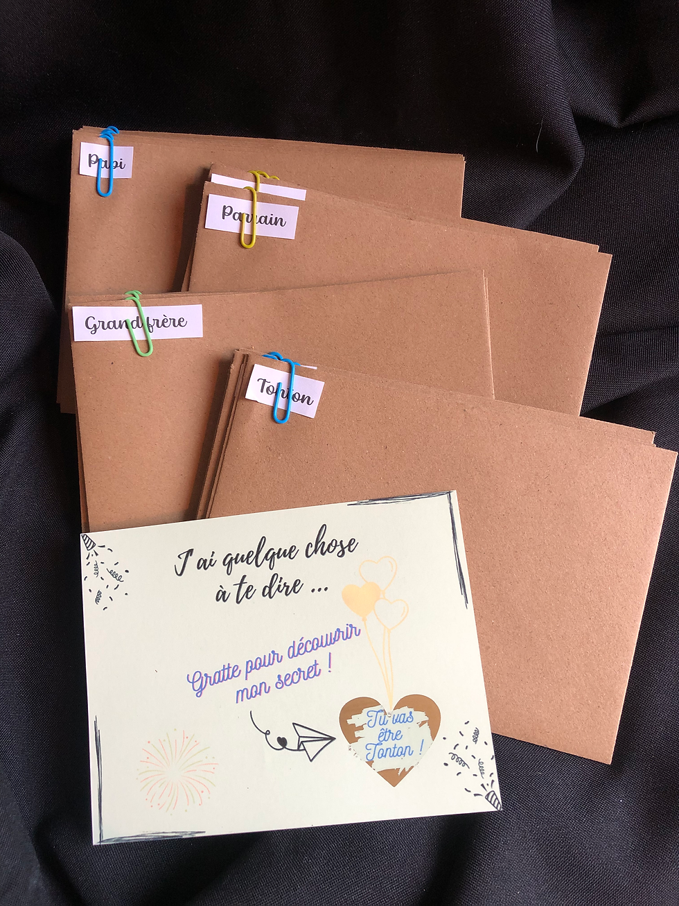 Miniature : Carte à gratter pour l'arrivée de bébé !