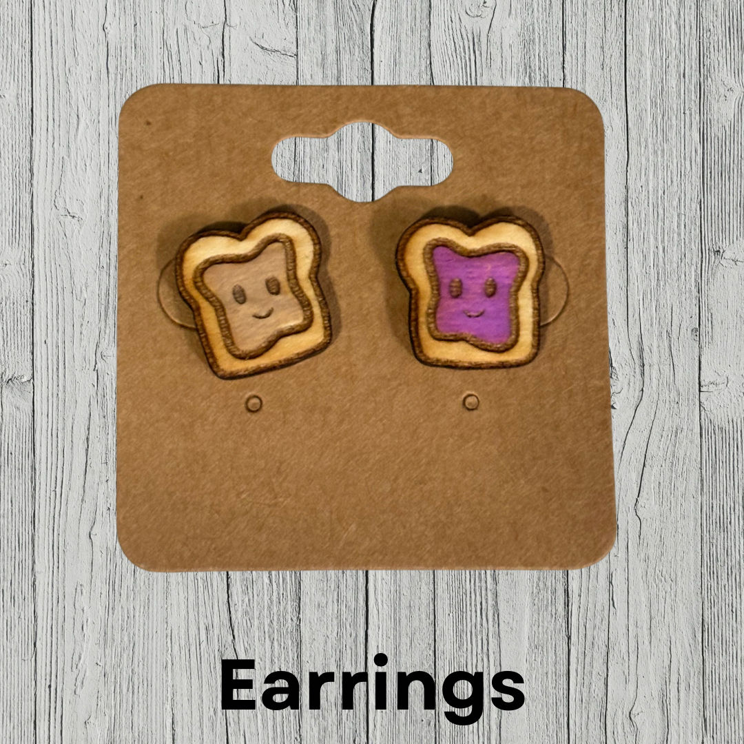 Mini PB & J Earrings