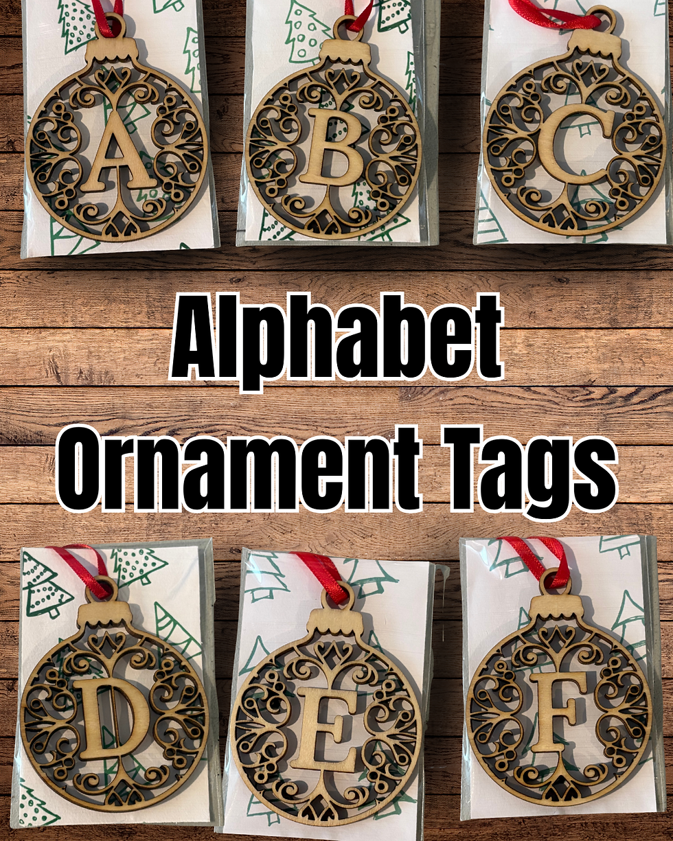 Alphabet Letter Ornament Tag