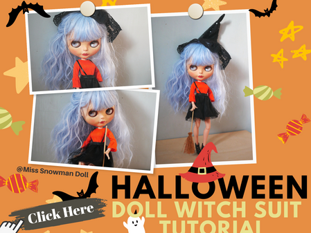 How to Make a Halloween Witch Suit for Doll (with Free Pattern)