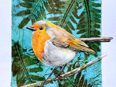 Gelliplate and Watercolour