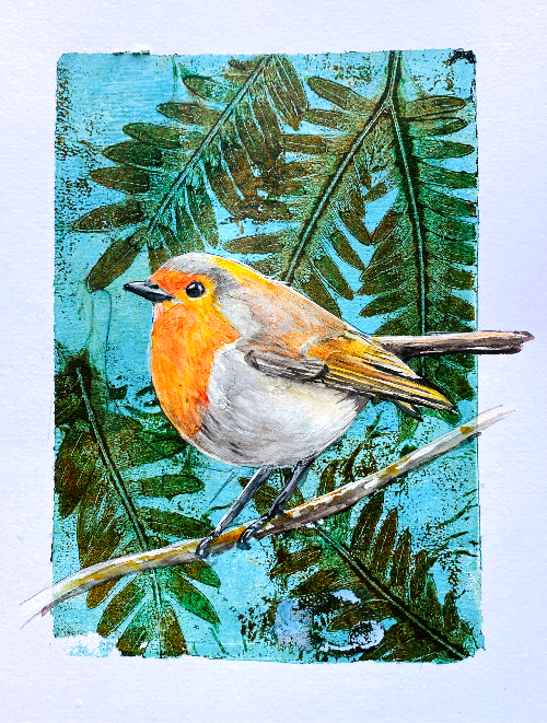 Gelliplate and Watercolour