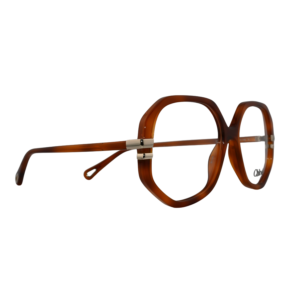 Lunettes de vue Chloé CH0107O écaille havane rouge, vue de profil branche