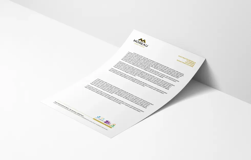 Supports de communication conçus pour l’entreprise Moreau signés Agence Constance M.