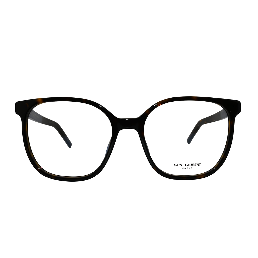 Lunettes de vue Saint Laurent SL M155, forme carrée généreuse, coloris écaille havane foncée