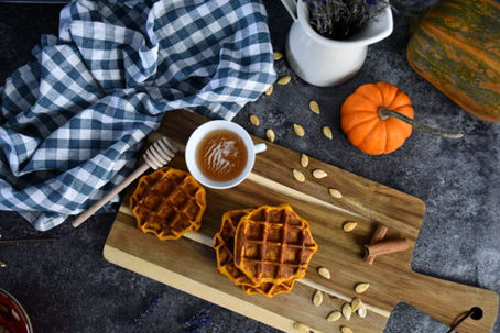 Gaufres sucrées à la courge