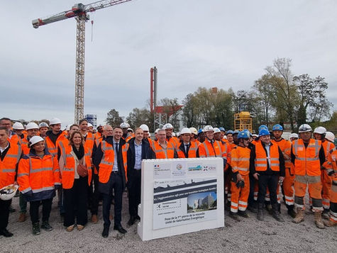 Labeuvrière : première pierre de l'unité de valorisation énergétique, où SATN réalise les travaux de terrassement et de VRD