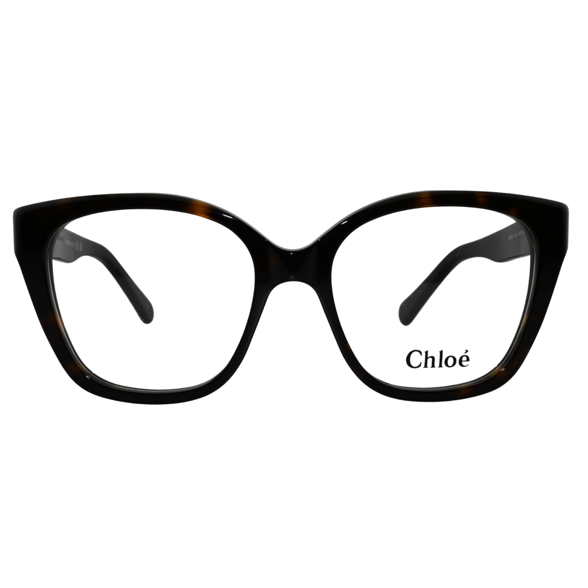 Lunettes de vue Chloé CH0378O, forme carrée fine en acétate écaille havane foncée