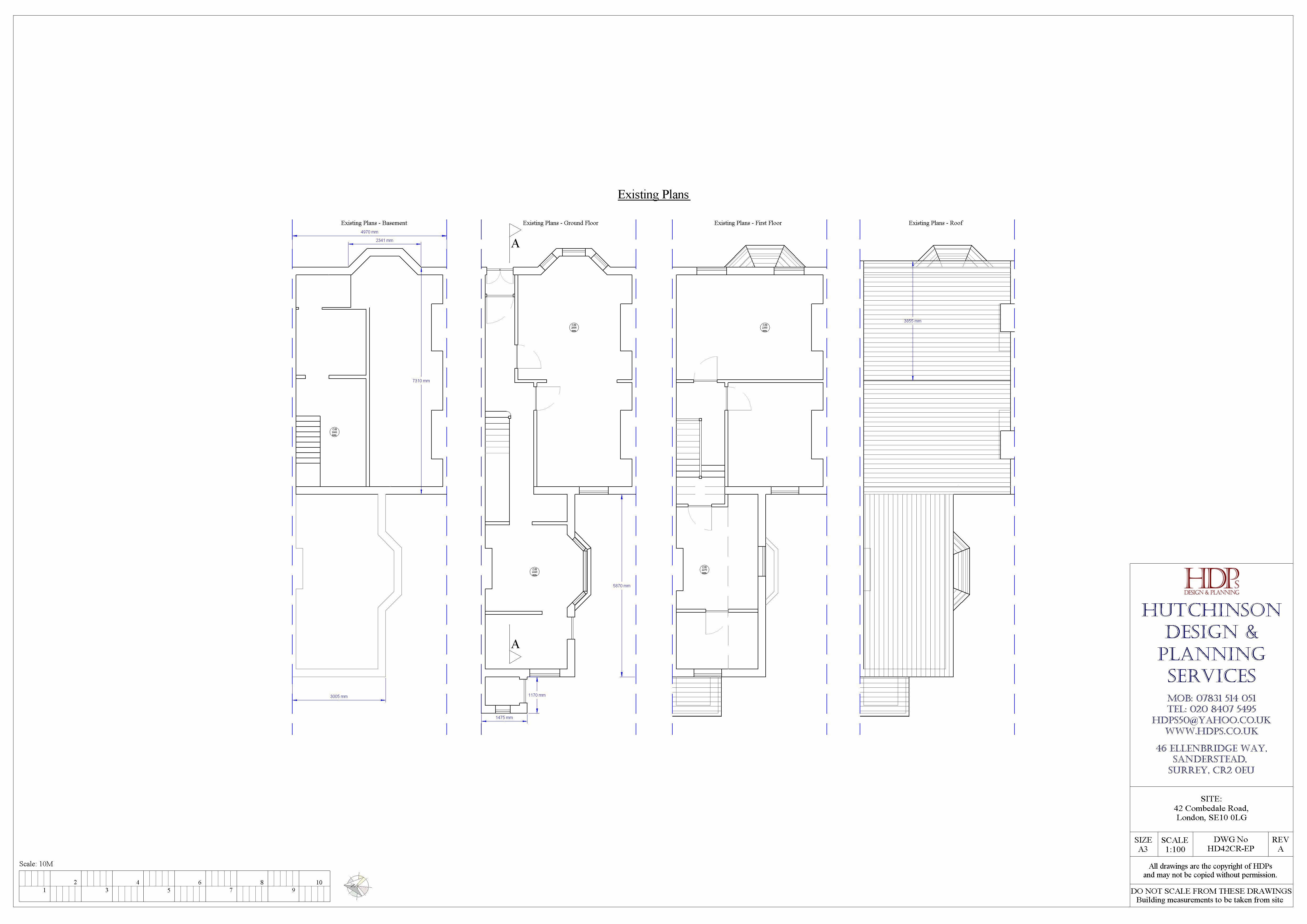 Existing floor plan drawing of a residential property