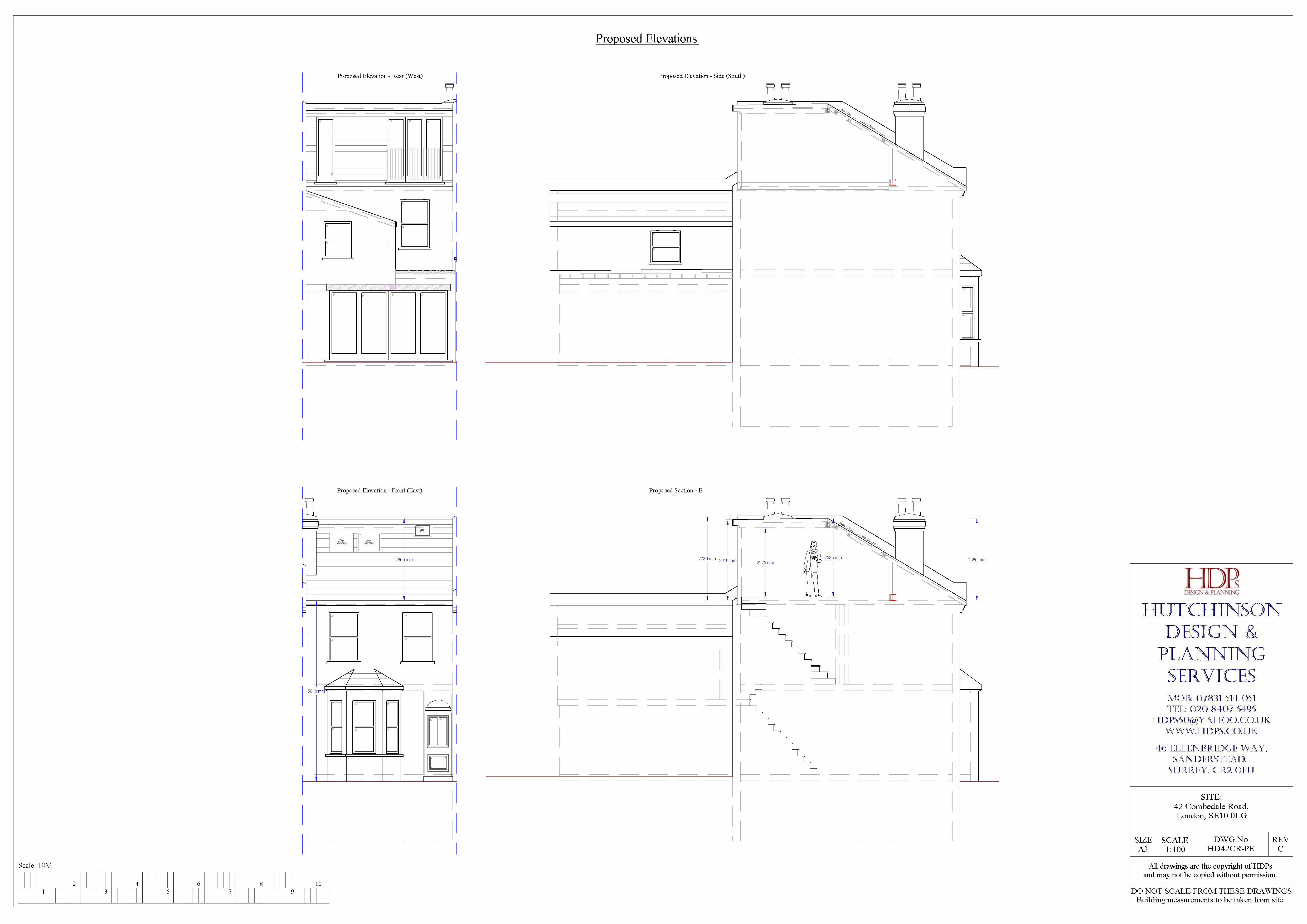 Existing residential property floor plans and elevations