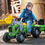 Miniaturebillede: Tramptraktor rollyKiddy Futura grön med lastare & släp