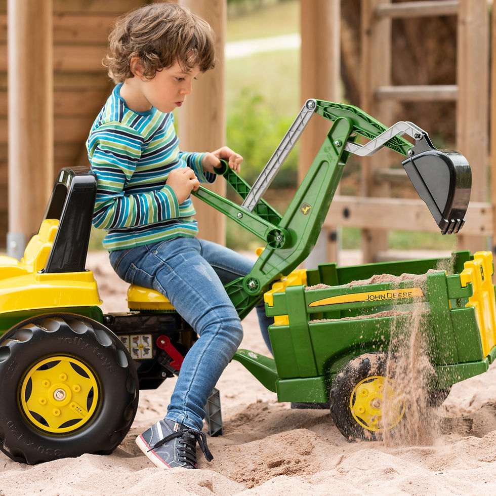 Miniaturebillede: Grävskopa grön John Deere Baklastare