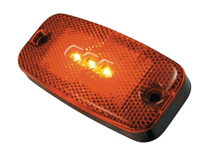 LED Positionslykta röd med inbyggd reflex 5m kabel