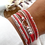 Miniature : Bracelet 3 rangs - Cœur corail - 