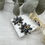 Miniature : Marguerite - Noir, or et argent -