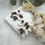 Miniature : Marguerite - Blanc, marron, noir et or -