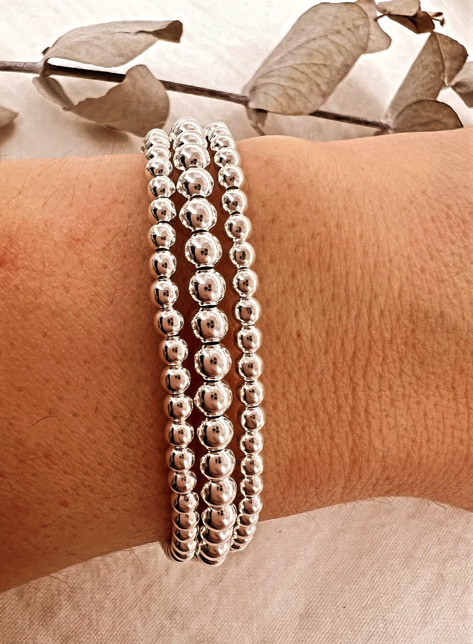 Miniature : Bracelet 3 rangs - 3 et 4mm -