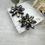 Miniature : Marguerite - Noir, or et argent -