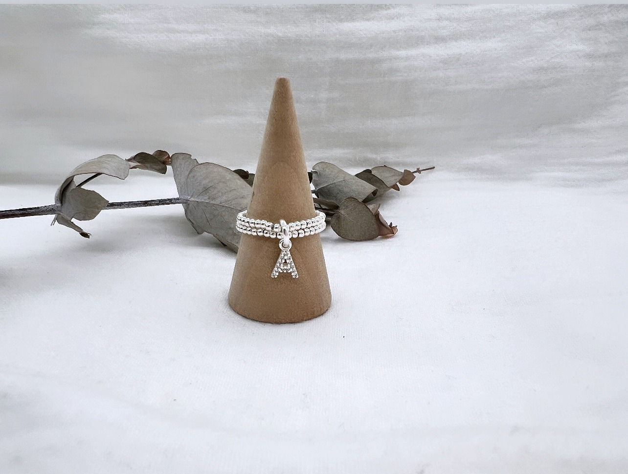 Bague 2 rangs -Initiale-