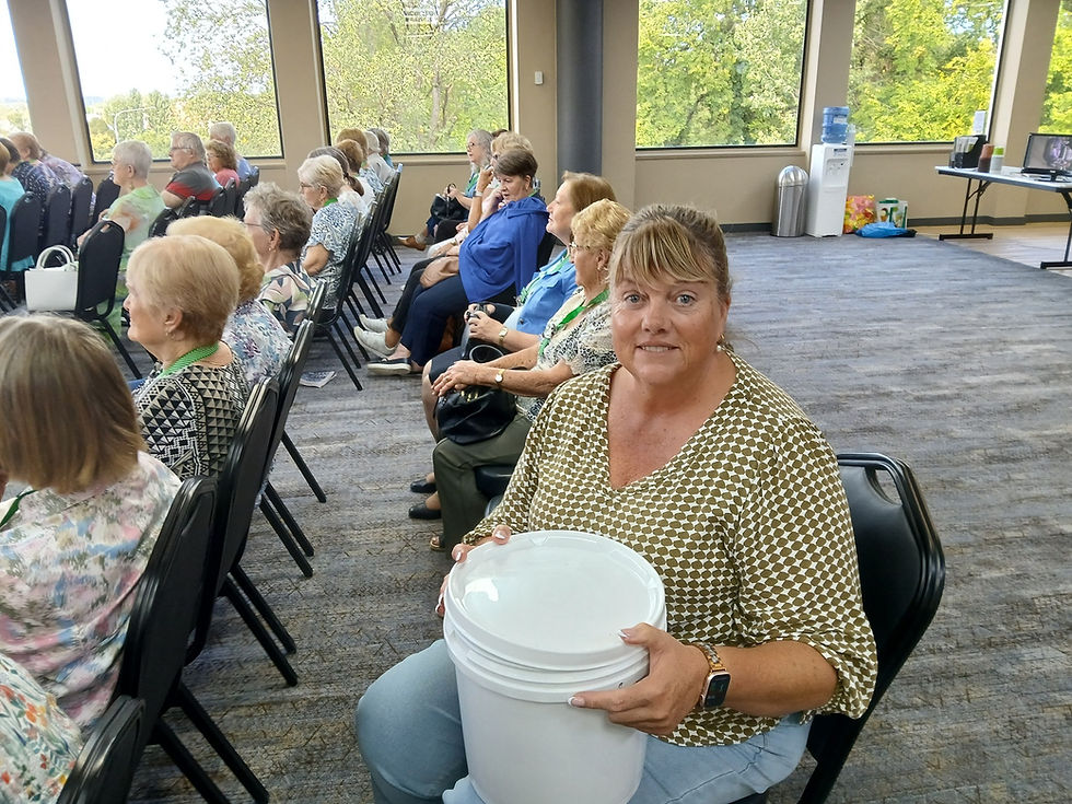 Second raffle prize winner guest Jacqueline Clarke