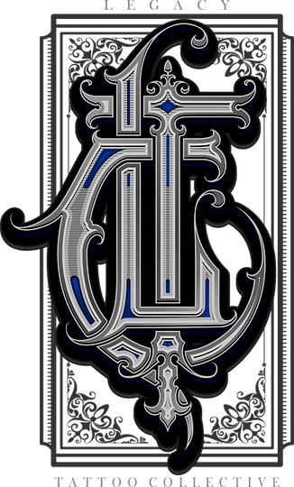 Legacy tattoo monogram logo