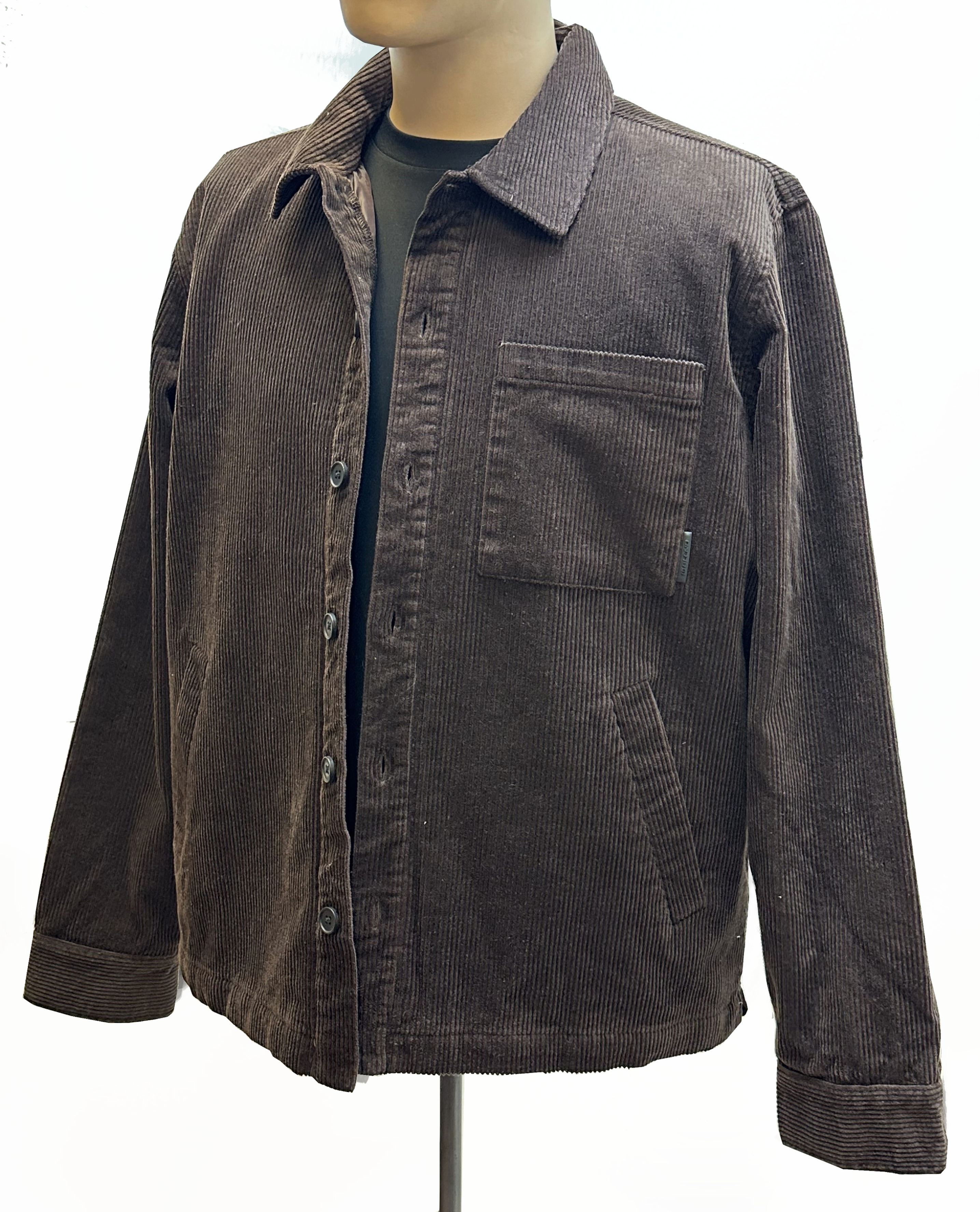 deep chocolate corduroy mans jacket