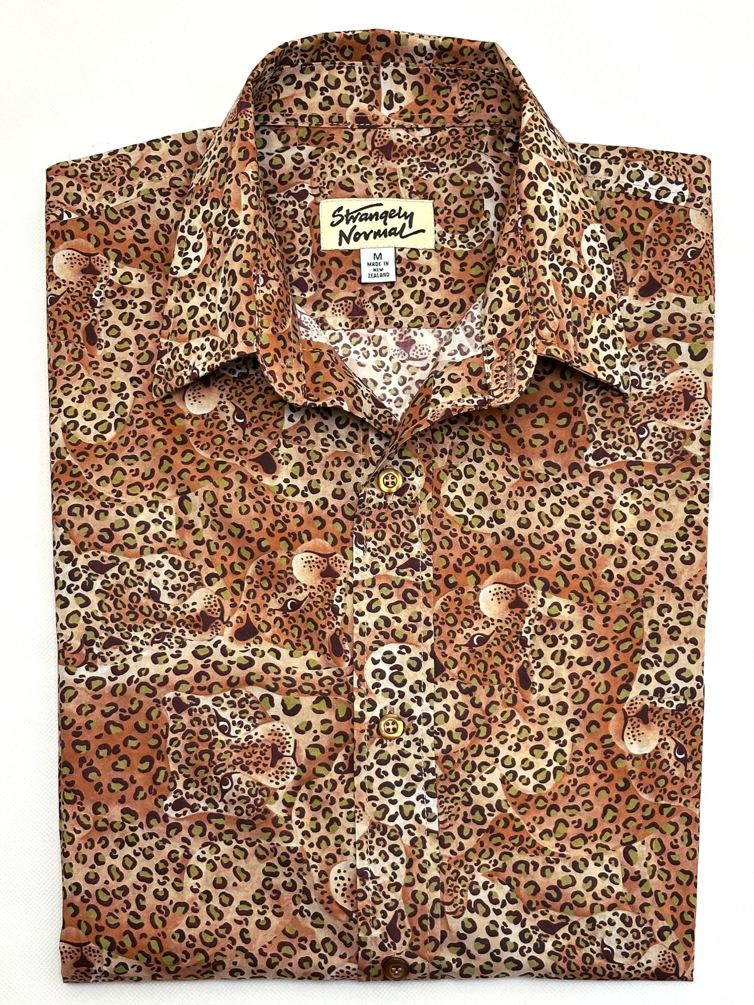 Leopard print shirt front view
