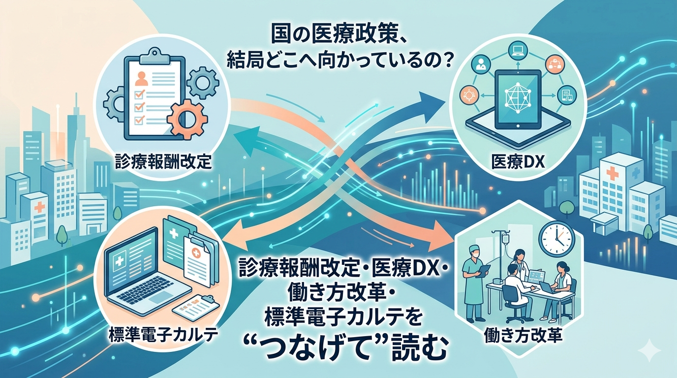診療報酬改定・医療DX・働き方改革・標準電子カルテは、なぜ全部つながっているのか？