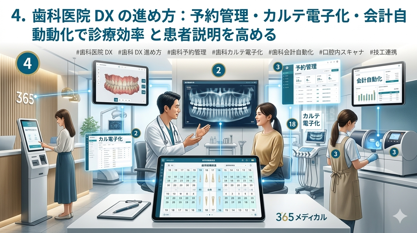 歯科医院DXの進め方｜予約管理・カルテ電子化・会計自動化で診療効率と患者説明を高める