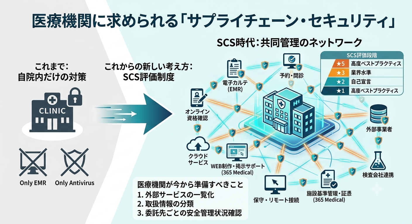 SCS評価制度とは何か。医療機関に求められるサプライチェーン・セキュリティと365メディカルの視点