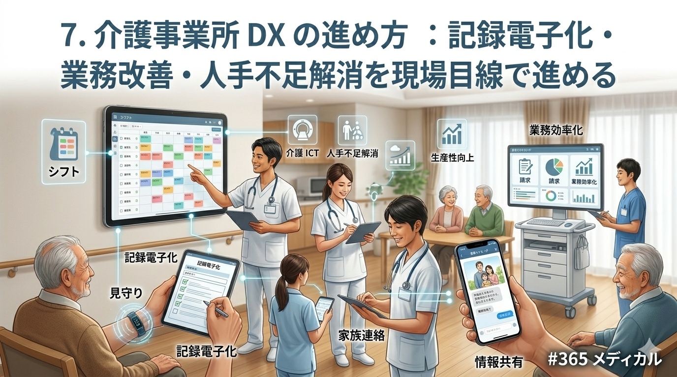 介護事業所DXの進め方｜記録電子化・業務改善・人手不足解消を現場目線で進める