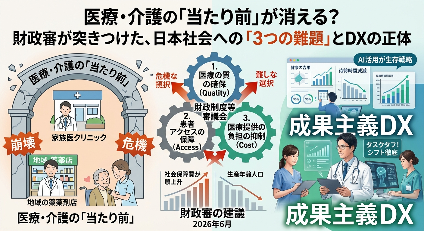 医療・介護の当たり前が変わる｜財政審が示した3つの難題とDXの正体を365メディカルが解説