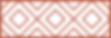 Geometrisch patroon met ruitvormige lijnen in terracotta op een zwarte achtergrond.