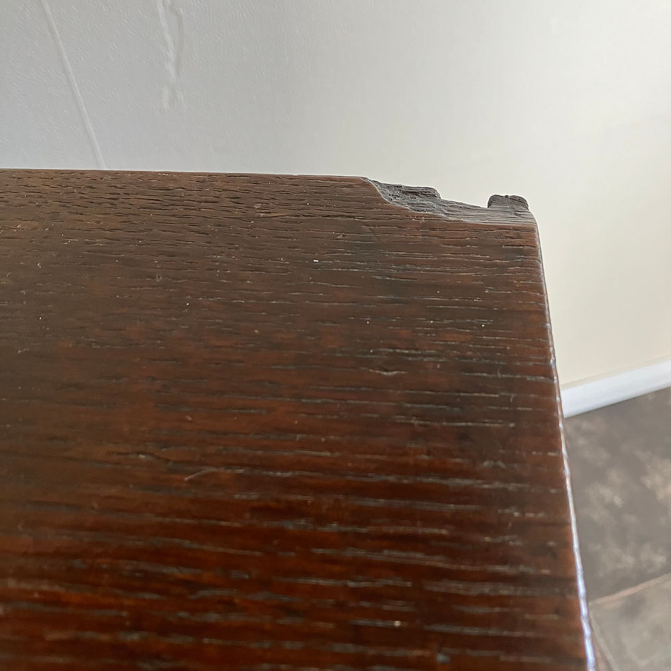 Thumbnail: A stunning antique solid and heavy carved oak fall front bureau / writing desk dating from the Georgian era