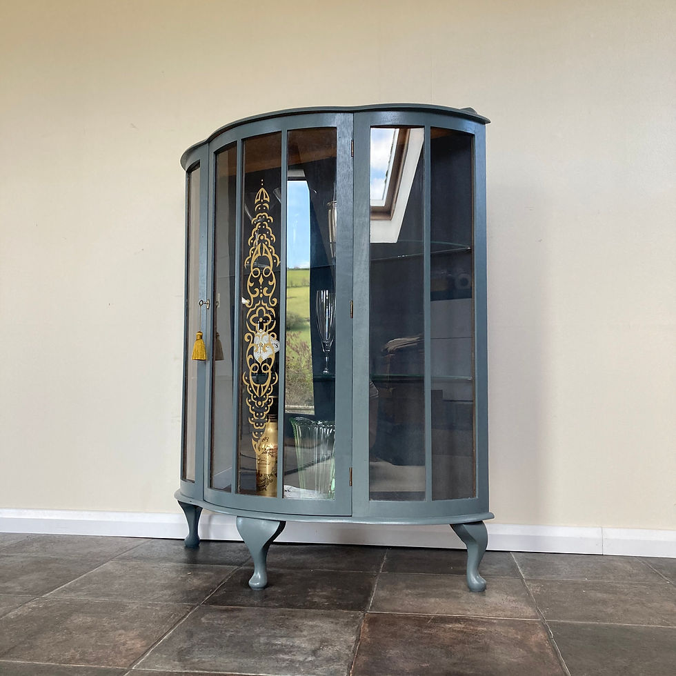 Thumbnail: Vintage Painted Gin Cabinet / Display Cabinet / Drinks Cabinet