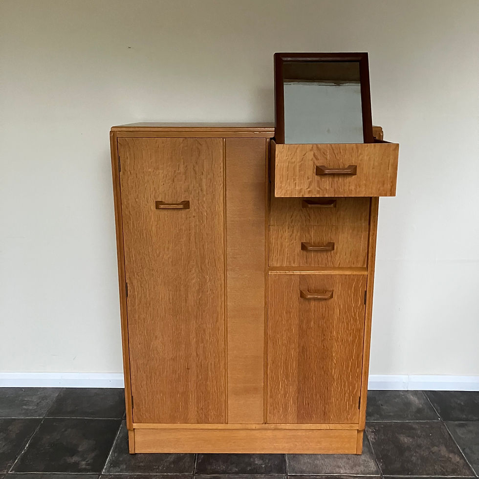 Thumbnail: A Mid Century Modern E Gomme G Plan Gentleman's Compactum Wardrobe in light oak and sapele mahogany