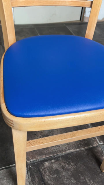 Thumbnail: Pair of Mid Century 1950s Style Retro Bentwood Beech Ladder Back Kitchen Chairs