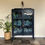 Thumbnail: Stunning Antique Painted Gin Display Cabinet with Double Doors in Little Greene Basalt Blue with Paradise Velvet Interior
