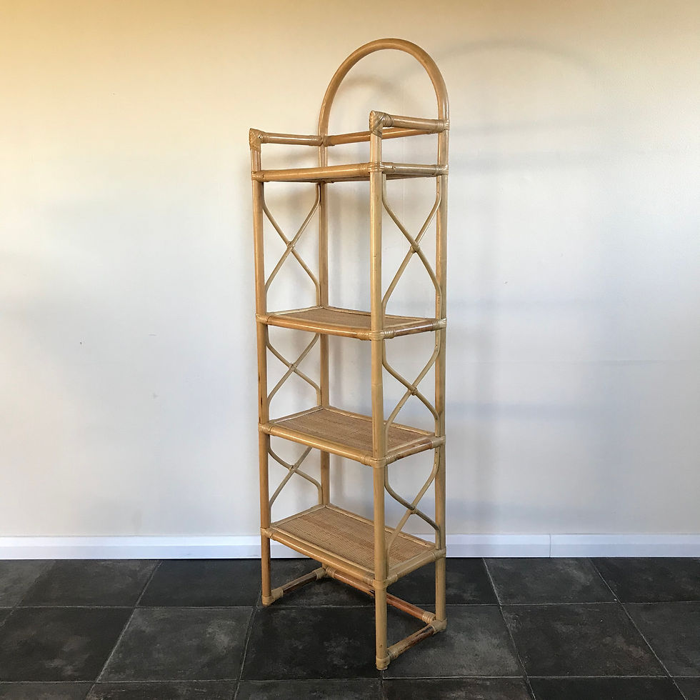 Thumbnail: Mid Century Vintage Bamboo Shelves / Boho Shelves