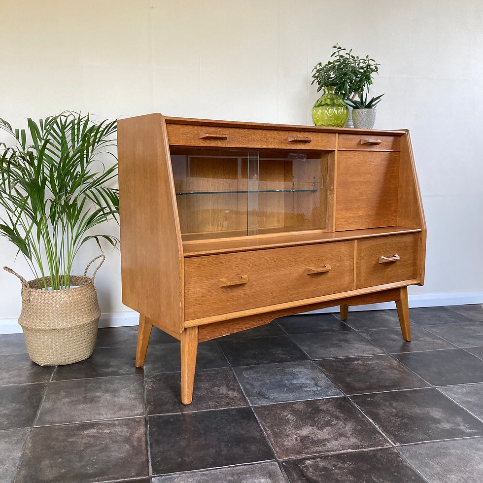 Thumbnail: Mid Century Modern E Gomme G Plan Oak Brandon Sideboard / Drinks Cabinet