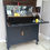 Thumbnail: Super Chic Vintage Painted Large Black Walnut Cocktail Cabinet