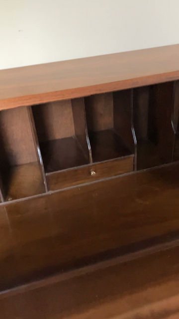 Thumbnail: Antique 1940's CC41 Walnut Writing Bureau, Cabriole Legs, Ball and Claw Feet