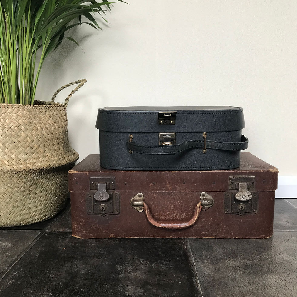 Vintage Shabby Chic Vanity Case / Suitcase / Luggage / Travel Case /Shop Display