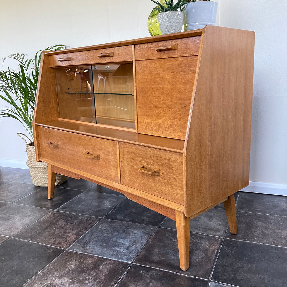 Thumbnail: Mid Century Modern E Gomme G Plan Oak Brandon Sideboard / Drinks Cabinet