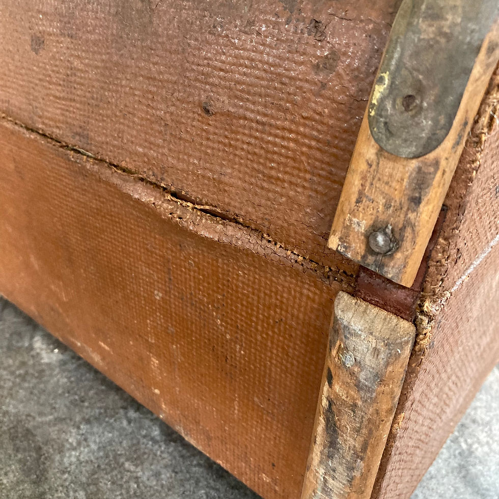 Thumbnail: Characterful Antique Trunk / Suitcase / Side Table / Travel Trunk