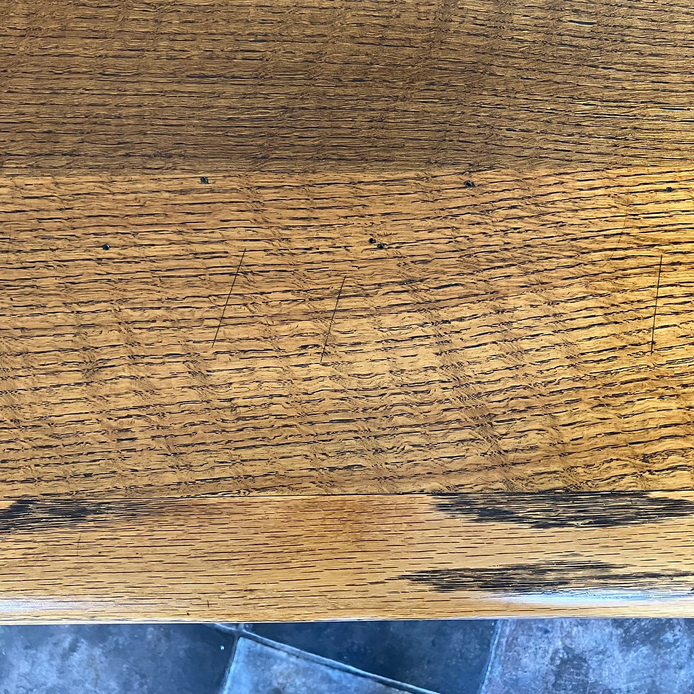 Thumbnail: Refurbished Mid Century 1950's Large Double Pedestal Oak Teacher's Desk by Abbess, Lockable