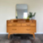 Refurbished 1950's Mid Century Modern E Gomme G Plan Oak Brandon Dressing Table with Tilting Mirror, Danish Style