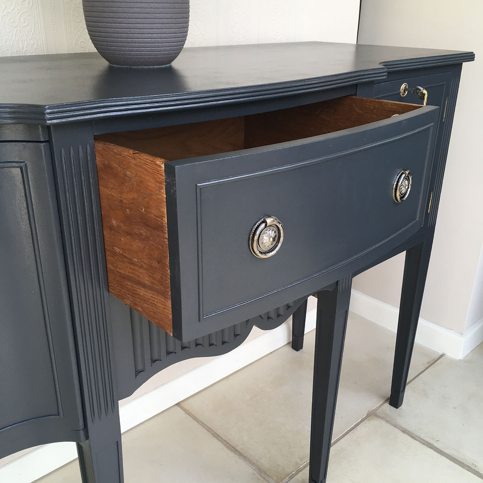 Thumbnail: Elegant Vintage Georgian Style Painted Bevan Funnell Reprodux Sideboard