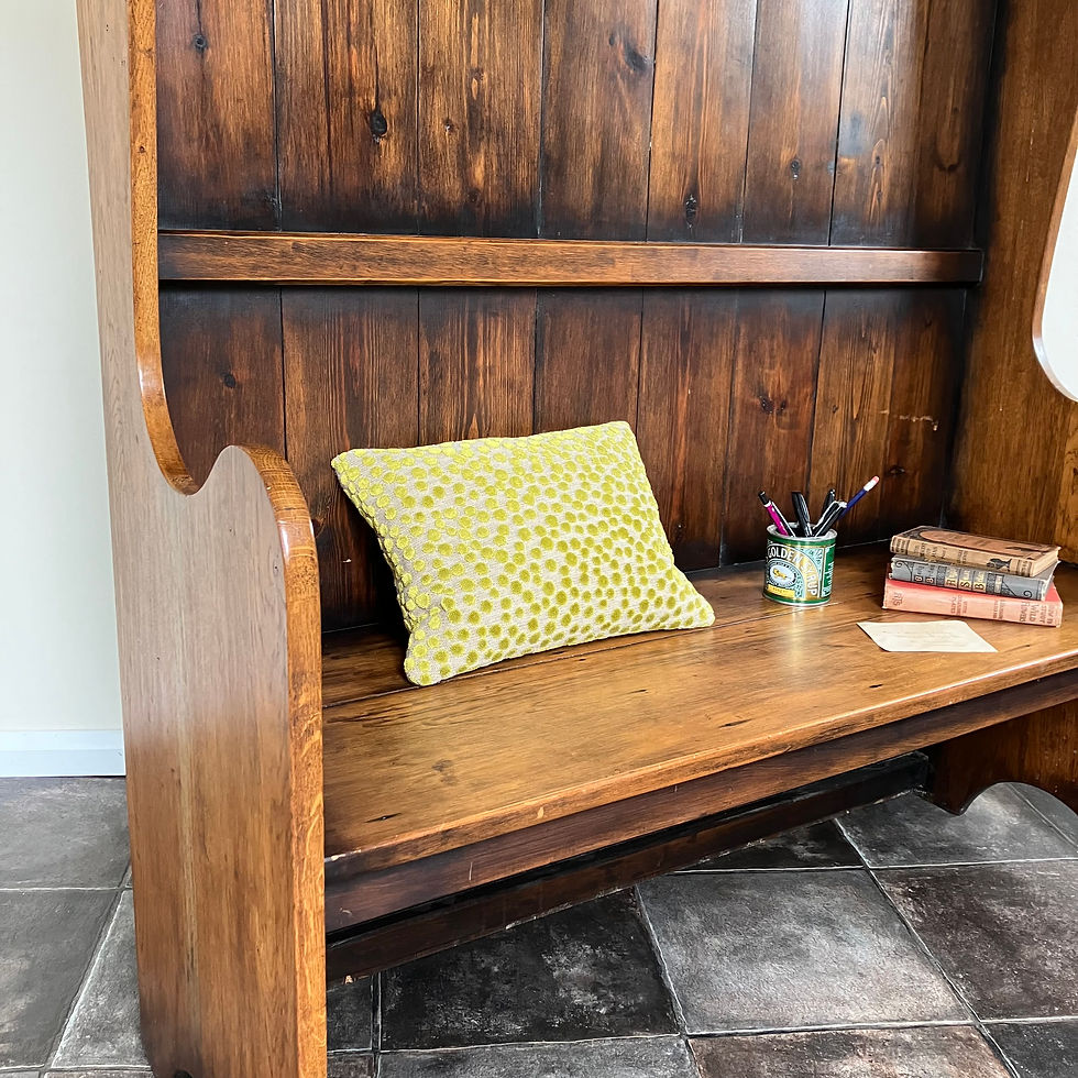 Thumbnail: Vintage Cornish Victorian Style Pine 4ft Settle Bench Church Pew Seat